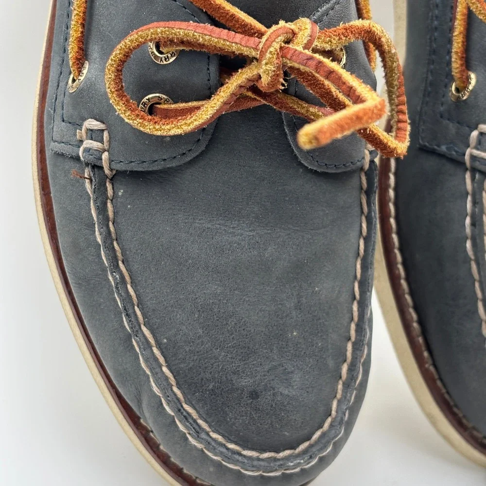 Sperry Gold Cup Boat Shoes Mens 10M Blue Leather Authentic Original Loafers